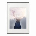 czarna rama 50x70cm i 70x100cm z passe-partout