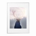 biała rama 50x70cm i 70x100cm z passe-partout