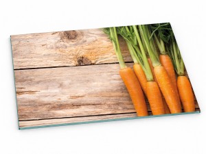 Szklana deska kuchenna do krojenia na prezent 60x20 cm Marchew 018c