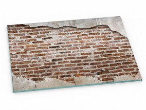 Szklana deska kuchenna do krojenia na prezent 60x20 cm Mur i beton 025c