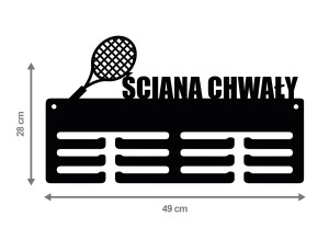 Wieszak na medale Ściana Chwały Tenis 101.2 40cm