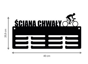 Wieszak na medale  ŚCIANA CHWAŁY ROWER 88.2 40 cm