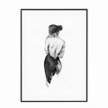 czarna rama 50x70cm i 70x100cm bez passe-partout