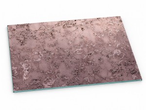 Szklana deska kuchenna do krojenia na prezent 30x20 cm Różowe złoto 039a