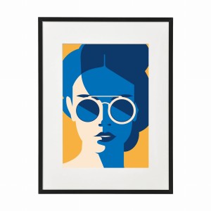 PLAKAT W RAMIE MAŁY - Kobieta w okularach