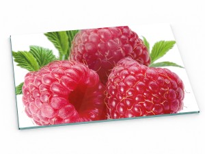Szklana deska kuchenna do krojenia na prezent 30x20 cm Maliny 053a