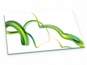 Szklana deska kuchenna do krojenia na prezent 60x20 cm Zielona smuga 054c
