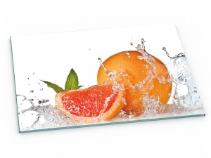 Szklana deska kuchenna do krojenia na prezent 60x30 cm Grejfrut 056d