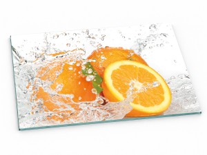 Szklana deska kuchenna do krojenia na prezent 30x20 cm Pomarańcza 069a