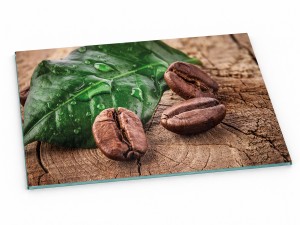 Szklana deska kuchenna do krojenia na prezent 60x30 cm Ziarno i liść 077d