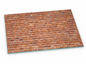 Szklana deska kuchenna do krojenia na prezent 60x20 cm Czerwona cegła 100c