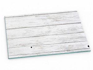 Szklana deska kuchenna do krojenia na prezent 60x20 cm Białe deski 102c
