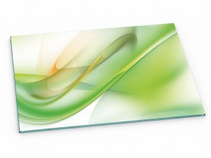 Szklana deska kuchenna do krojenia na prezent 60x30 cm Zielona smuga 107d