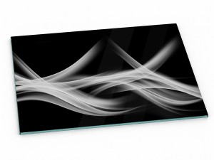 Szklana deska kuchenna do krojenia na prezent 60x20 cm Białe smugi 116c