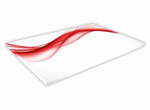 SZKLANA DESKA KUCHENNA 60x30 120d Czerwona fala