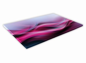 SZKLANA DESKA KUCHENNA 60x30 129d Fuksja fale