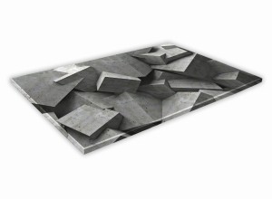 SZKLANA DESKA KUCHENNA 60x20 132c Geometria beton