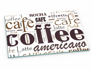 Szklana deska kuchenna do krojenia na prezent 30x20 cm Coffee 133a
