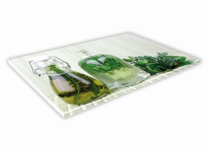 SZKLANA DESKA KUCHENNA 60x20 135c Zioła