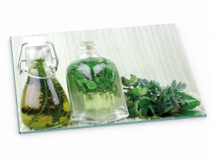Szklana deska kuchenna do krojenia na prezent 60x30 cm Zioła 135d
