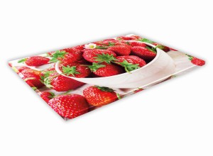 SZKLANA DESKA KUCHENNA 30x20 136a Truskawki