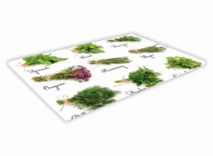 SZKLANA DESKA KUCHENNA 30x20 151a Zbiór ziół