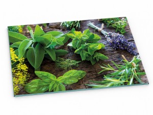Szklana deska kuchenna do krojenia na prezent 60x30 cm Ogródek 158d