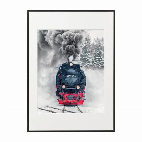 czarna rama 50x70cm i 70x100cm z passe-partout