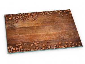 Szklana deska kuchenna do krojenia na prezent 60x30 cm Ziarna kawy 201d