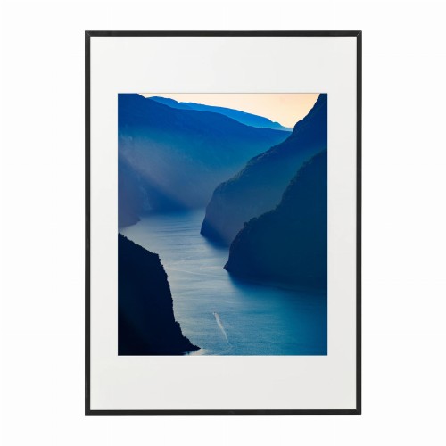 czarna rama 50x70cm i 70x100cm z passe-partout