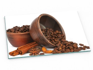 Szklana deska kuchenna do krojenia na prezent 30x20 cm Ziarna kawy 208a