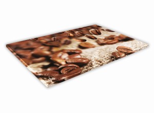 SZKLANA DESKA KUCHENNA 40x30 216b Ziarna kawy