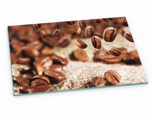 Szklana deska kuchenna do krojenia na prezent 60x20 cm Ziarna kawy 216c