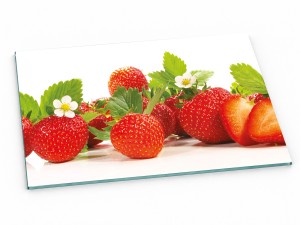 Szklana deska kuchenna do krojenia na prezent 40x30 cm Truskawki 220b