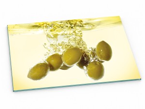 Szklana deska kuchenna do krojenia na prezent 30x20 cm Oliwki w oliwie 222a