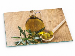 Szklana deska kuchenna do krojenia na prezent 60x20 cm Oliwa i oliwki 224c