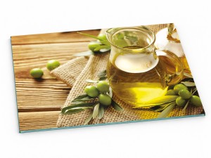 Szklana deska kuchenna do krojenia na prezent 60x20 cm Oliwa z oliwek 226c