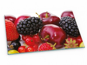 Szklana deska kuchenna do krojenia na prezent 60x30 cm Owoce z ogrodu 227d