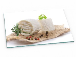 Szklana deska kuchenna do krojenia na prezent 60x30 cm Ser i pieprz 249d