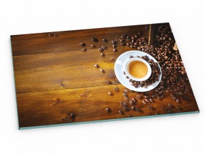 Szklana deska kuchenna do krojenia na prezent 60x30 cm Kawa 252d