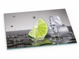 Szklana deska kuchenna do krojenia na prezent 30x20 cm Limonka 264a