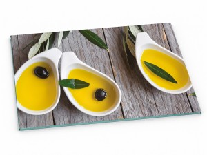 Szklana deska kuchenna do krojenia na prezent 60x30 cm Oliwa 266d