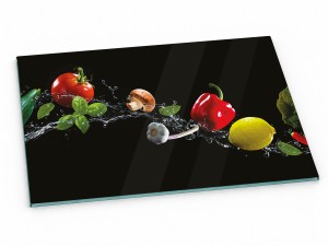 Szklana deska kuchenna do krojenia na prezent 60x30 cm Warzywa i zioła 268d