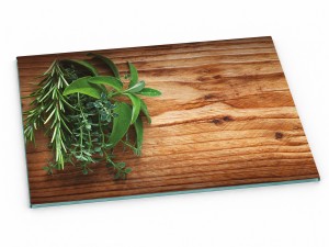 Szklana deska kuchenna do krojenia na prezent 30x20 cm Rozmaryn 270a