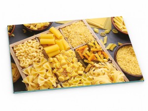 Szklana deska kuchenna do krojenia na prezent 60x30 cm Makarony 271d