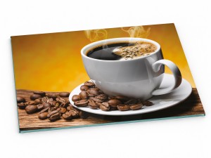 Szklana deska kuchenna do krojenia na prezent 30x20 cm Kawa 273a