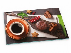 Szklana deska kuchenna do krojenia na prezent 40x30 cm Kawa 274b