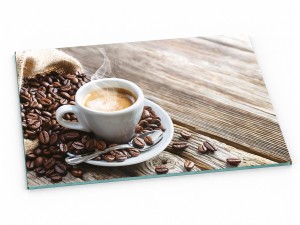 Szklana deska kuchenna do krojenia na prezent 30x20 cm Kawa 282a
