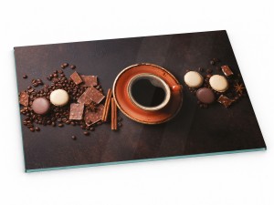 Szklana deska kuchenna do krojenia na prezent 40x30 cm Kawa 284b