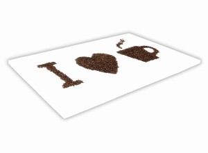 SZKLANA DESKA KUCHENNA 60x30 291d I love coffee